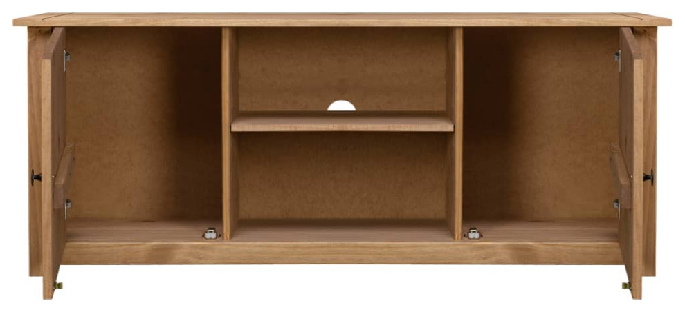 vidaXL TV Stand TV Console Sideboard TV Unit Solid Pine Wood Panama Range   Rustic   Entertainment Centers And Tv Stands   by vidaXL LLC  Houzz