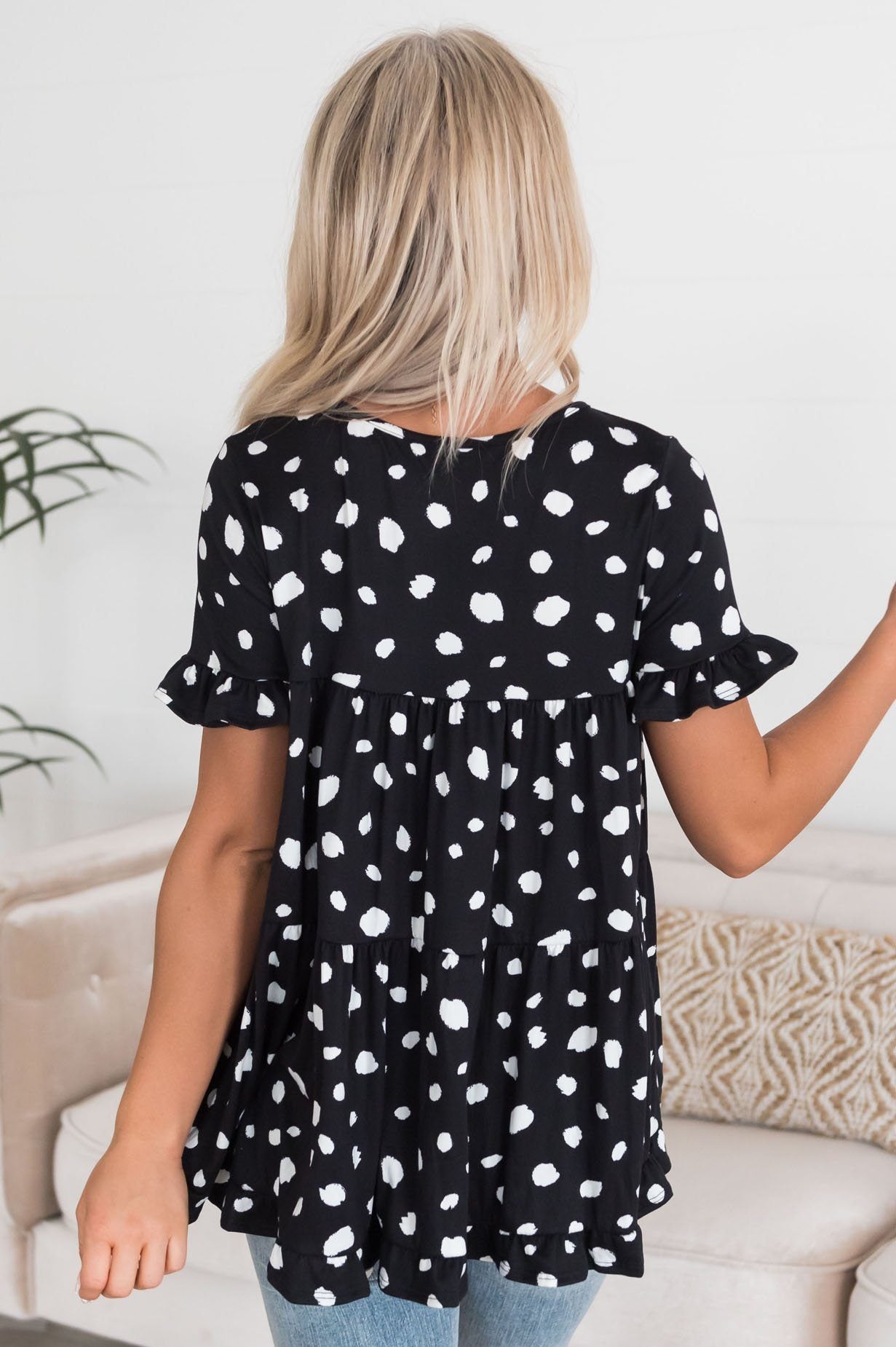 Easily Spotted Modest Babydoll Blouse