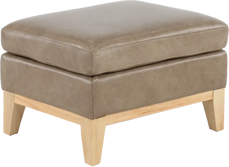 Cammack Sandy Brown Leather Ottoman