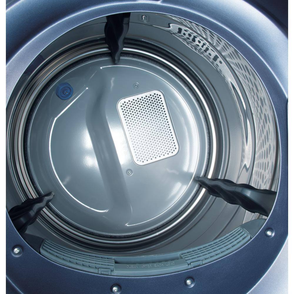 GE 7.8 cu. ft. Smart Front Load Gas Dryer in Sapphire Blue with Steam and Sanitize Cycle ENERGY STAR GFD85GSPNRS