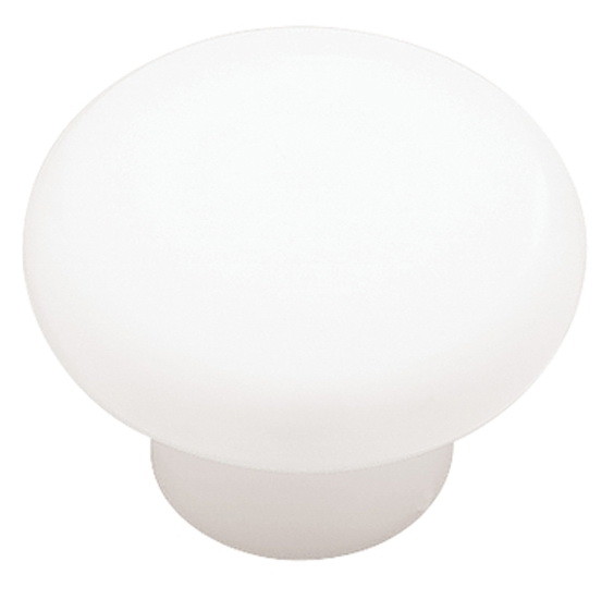 Brainerd (50 Pack) 1 3/8 Round Plastic Knob White