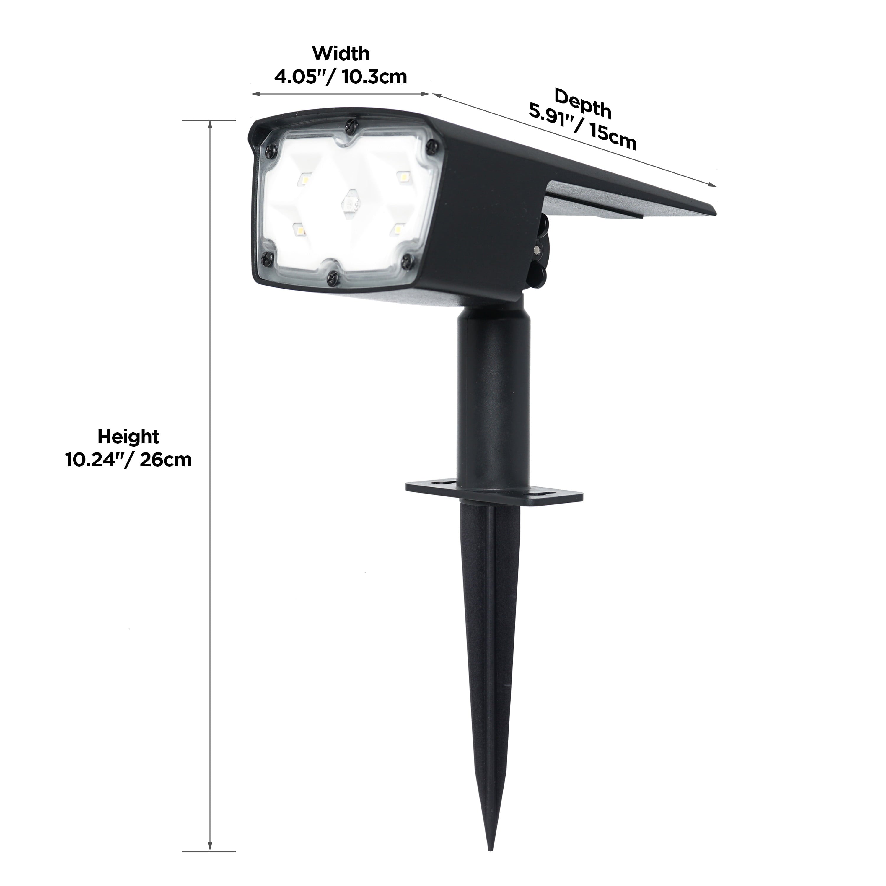 Mainstays 100 Lumen Solar Powered Color Change LED Spotlight Color Change Spotlight with Mount or Ground Stake Option