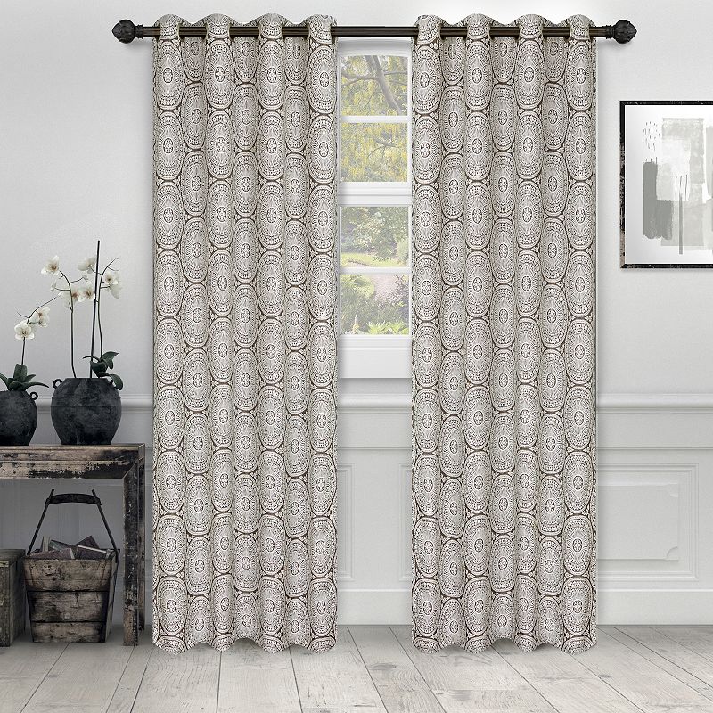 Superior Eminence Jacquard Semi-Sheer Set of 2 Window Curtain Panels