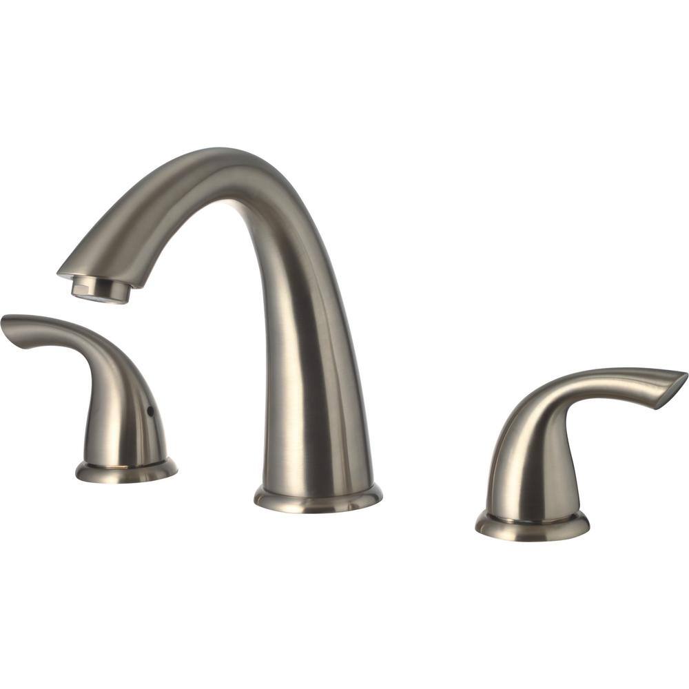 CMI Grand Tub 2-Handle Deck Mount Roman Tub Faucet in Brushed Nickel 211-6603