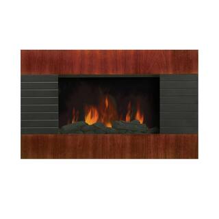 Modern Homes MH 5000 BTUs 36 in. Fan Heater Electric Wall Mounted Fireplace Furnace with Remote 67500