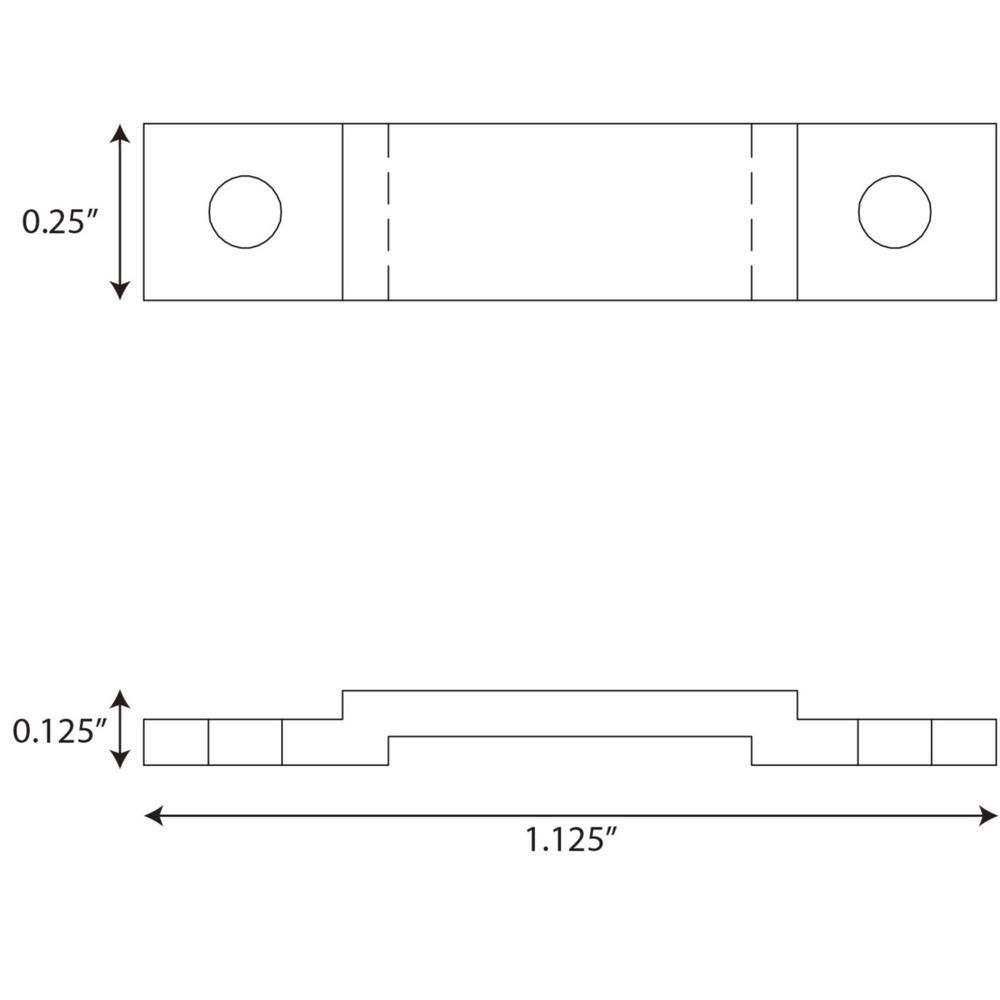 Progress Lighting Hide-a-Lite LED Tape Under Cabinet LED Tape Mounting ClipsScrews for Straight Run Support P700018-000