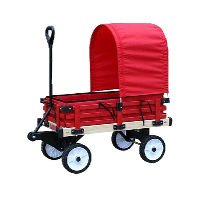 Millside Industries  16 in. x 36 in. Wooden Covered Wagon with Pads