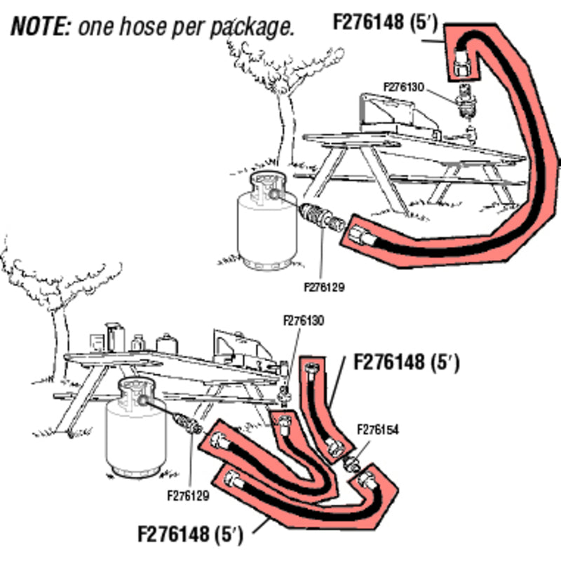 PRPNE HOSE ASMBLY FPT 5'