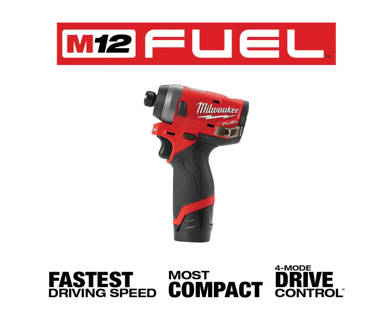 Milwaukee 2553-22-2420-20 M12 FUEL 12V Lithium-Ion Brushless Cordless 1/4 in. Hex Impact Driver Kit W/ M12 HACKZALL