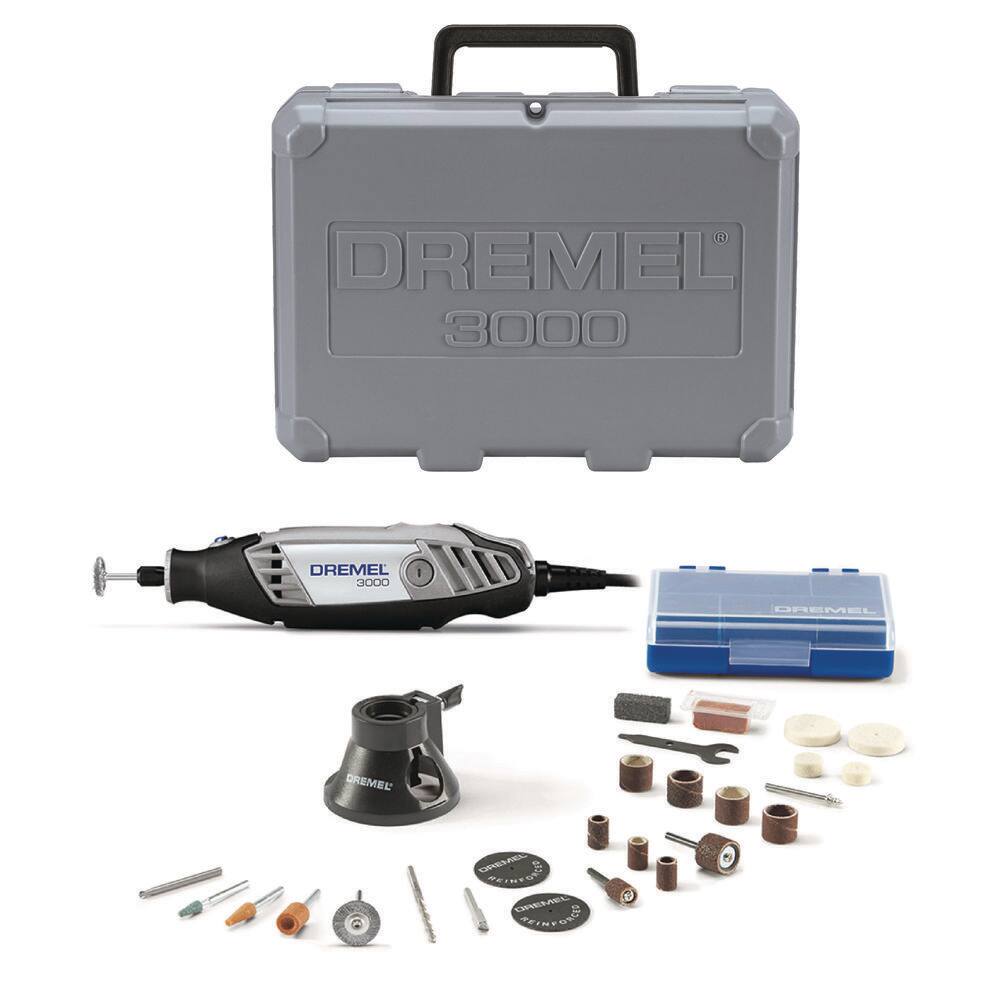 Dremel 3000 Series 1.2 Amp Variable Speed Corded Rotary Tool Kit with 25 Accessories and Carrying Case 3000-125H