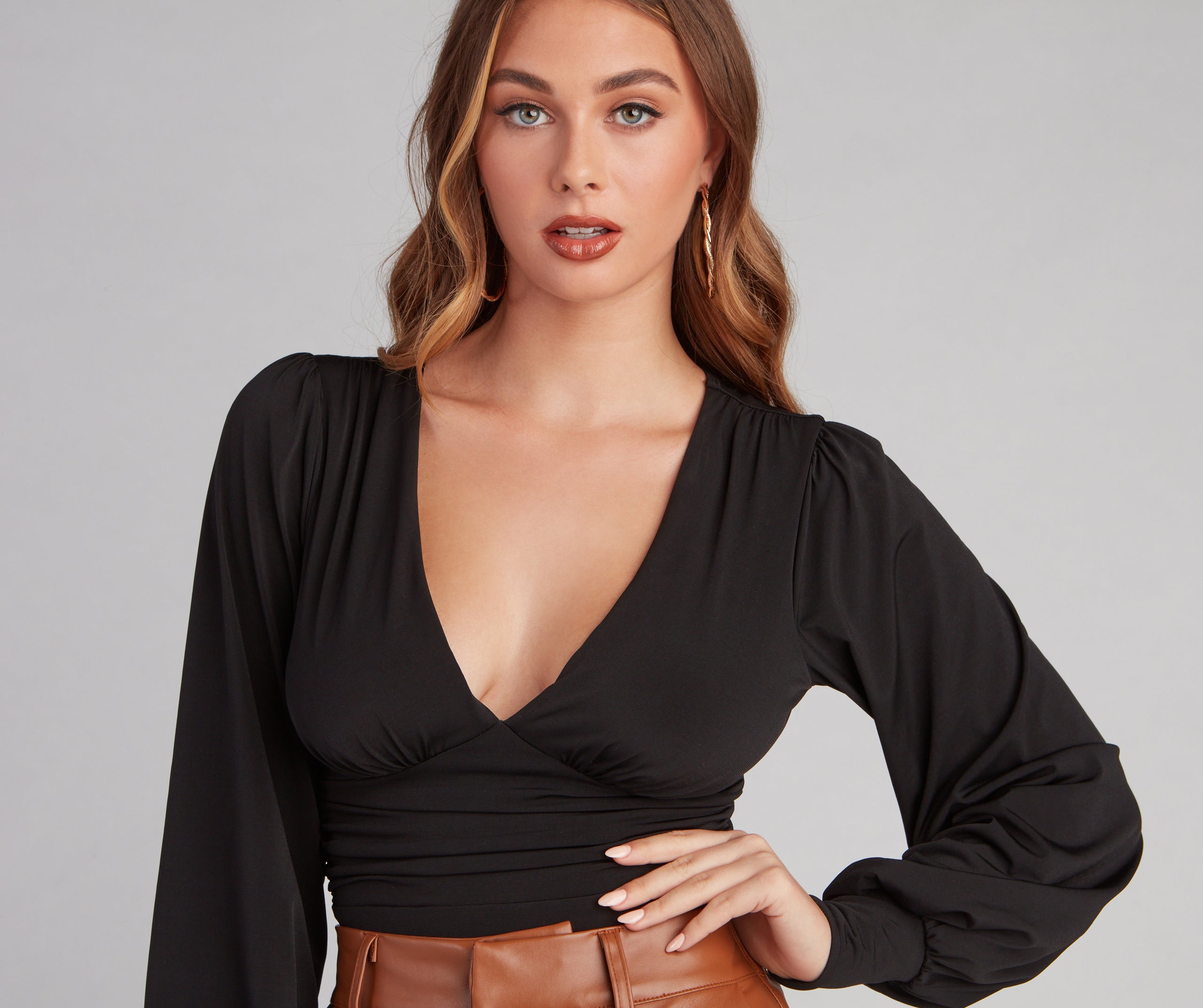 Bring The Drama Puff Sleeve Bodysuit