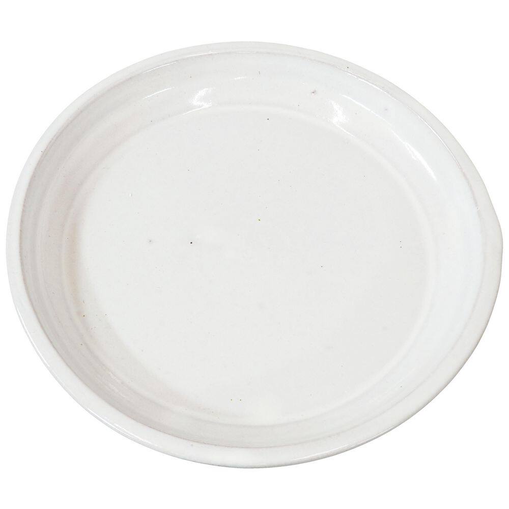 Sunnydaze 2 Sunnydaze 9 in. Pearl Ceramic Planter Saucers AP-014