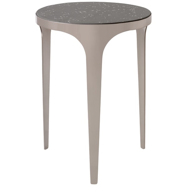 Uttermost Agra Brushed Nickel Modern Side Table