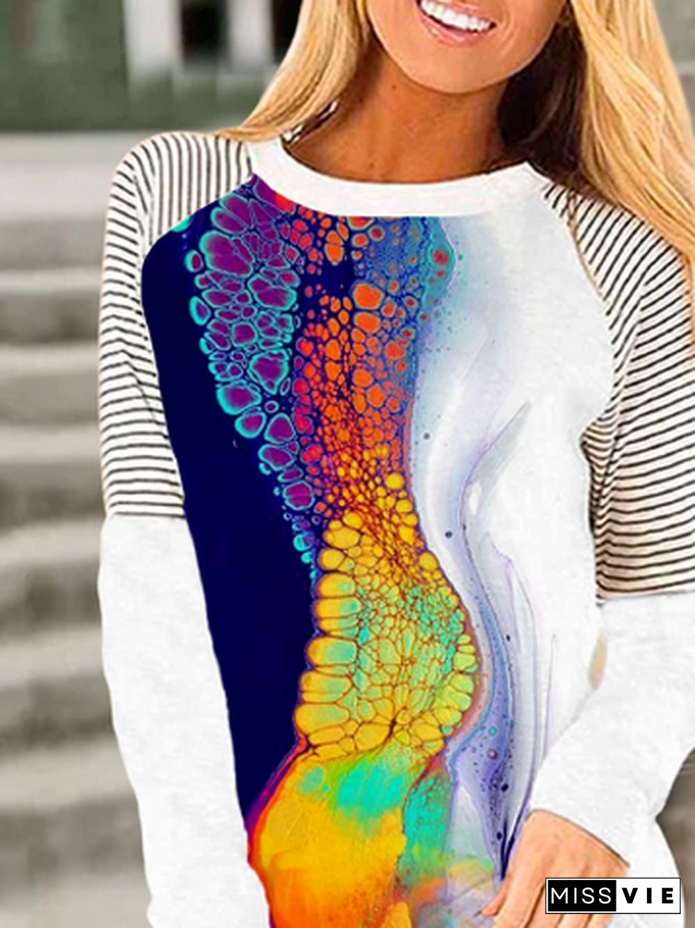 Casual Abstract Regular Fit T-shirt