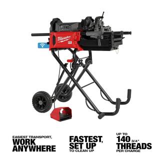 MW MX FUEL Lithium-Ion Cordless 12 in. to 2in. Pipe Threading Machine w(2) Batteries and Charger MXF512-2XC