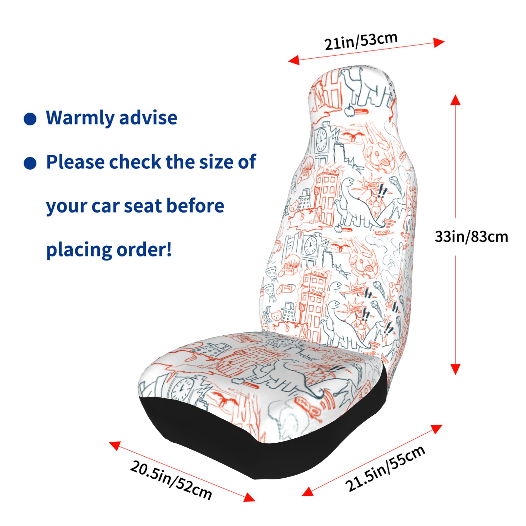 ZICANCN Car Seat Cover Doctor Who Dinosaur Death Car Front Seat Covers Protectors ， Automotive Seat Covers for Cars Trucks Suv