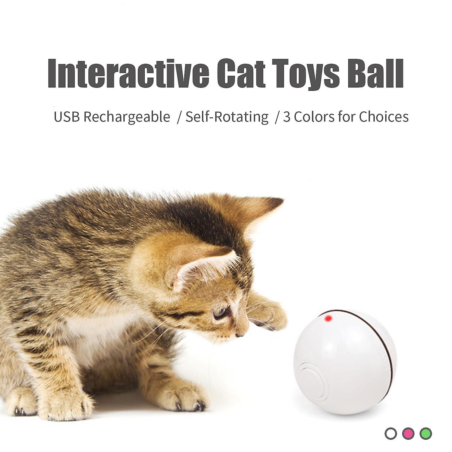 1 Cat Toys Ball 1 Usb Charging Cable 1 User Guide Pink