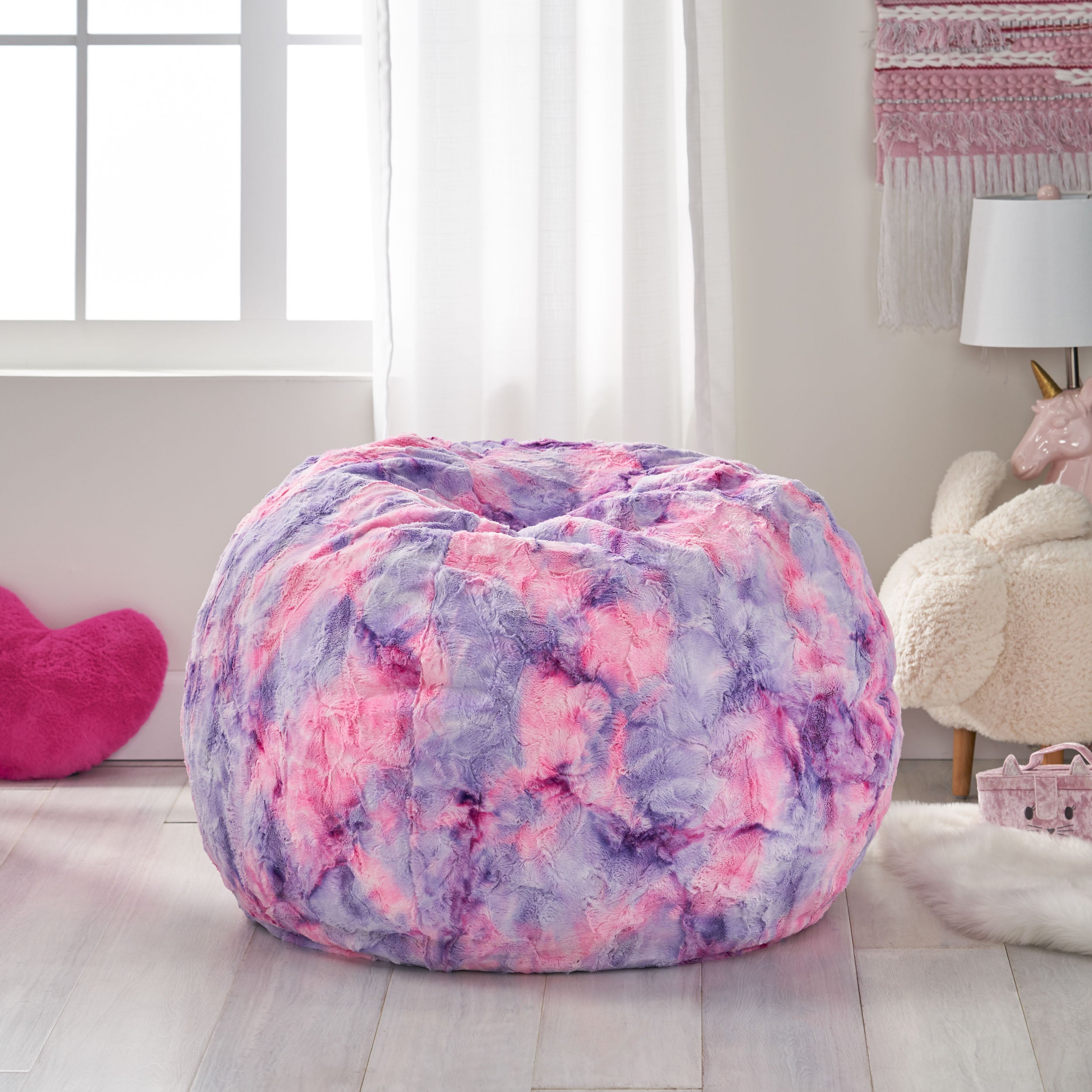 Donyae Modern 3 Foot Sorbet Tie-Dye Bean Bag