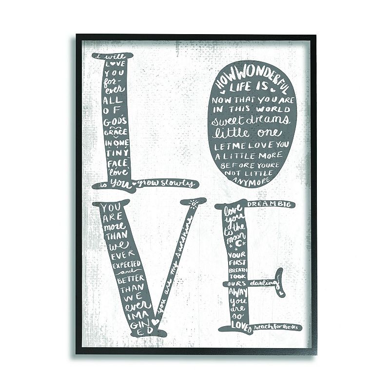 Stupell Home Decor Love Kids Framed Wall Art