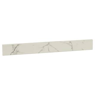 MSI Calacatta Nowy White Double Beveled 4 in. x 36 in. Polished Engineered Marble Threshold Tile Trim THD2CALNOW4X36