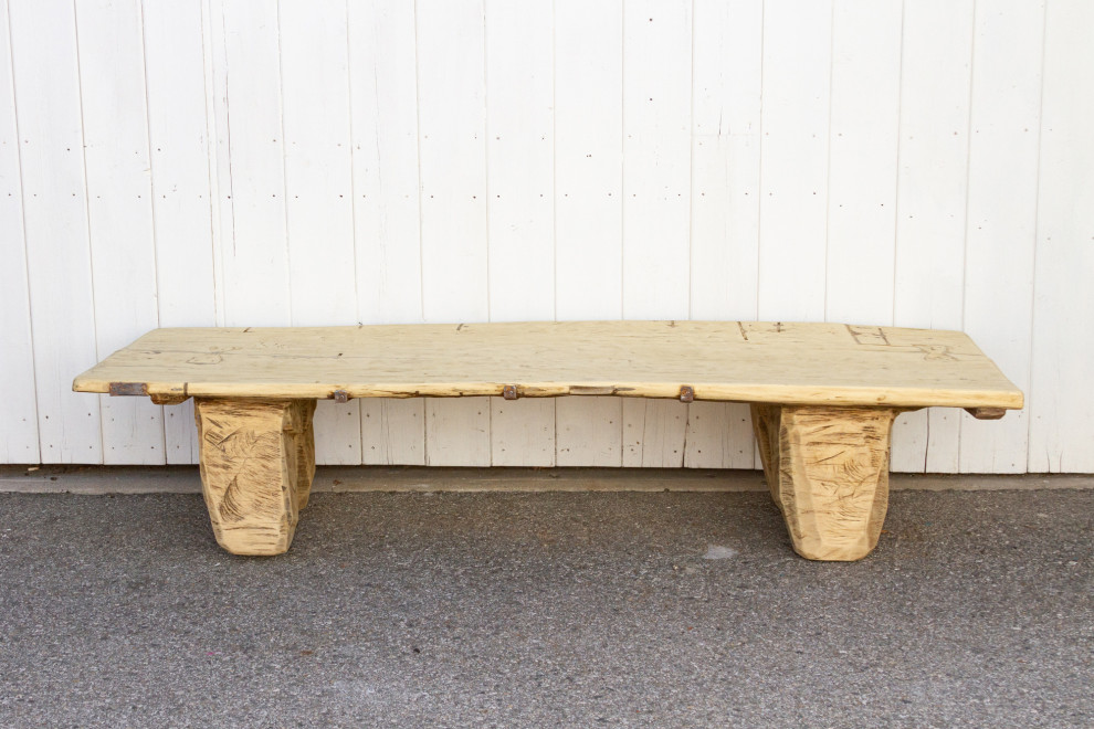 Antique Bleached Wood Naga Table   Farmhouse   Coffee Tables   by De cor  Houzz