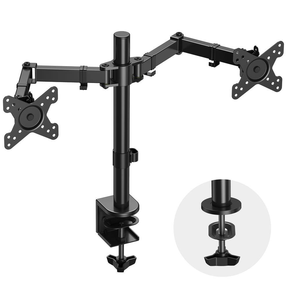 USX MOUNT Dual Monitor Arm Desk Mount Fits for Most 13 in. - 27 in. LED FlatCurved Monitors HAS402