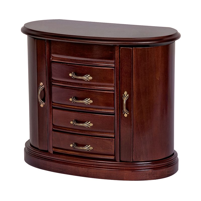 Mele and Co. Rhonda Wood Jewelry Box in Walnut