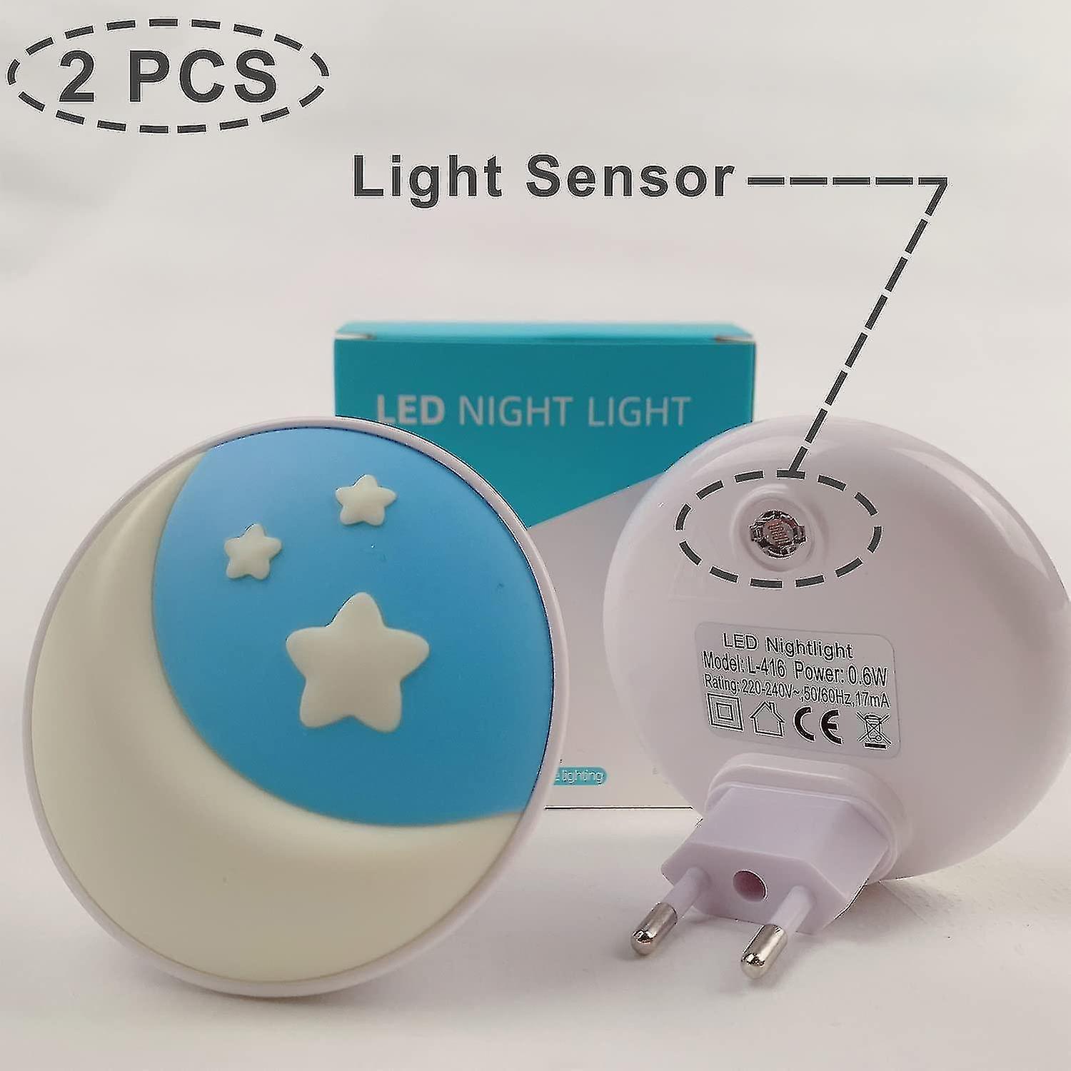 2 Night Light Socket With Light Sensor， Led Night Light For Children， Night Gift