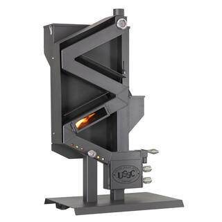 US Stove Wiseway 2000 sq. ft. 40000 BTU Non Electric Gravity Fed Pellet Stove GW1949