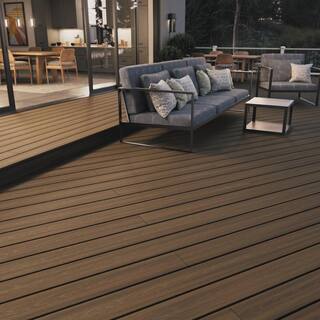 Fiberon ArmorGuard 1516 in. x 5-14 in. x 16 ft. Forest Brown Grooved Edge Capped Composite Decking Board BRDAGG FBR 16