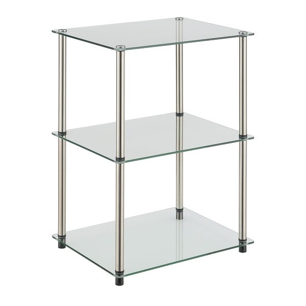 Porch and Den Japonica Classic Glass 3-Tier End Table