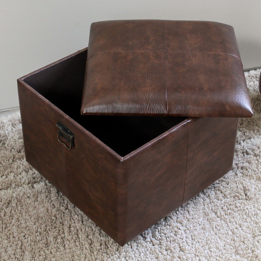 International Caravan Carmel Square Storage Ottoman