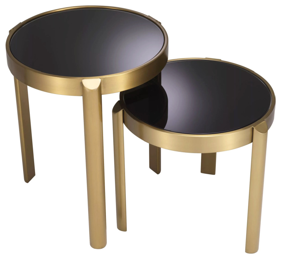 Modern Classic Nested Side Tables  Set of 2  Eichholtz Buena   Contemporary   Coffee Table Sets   by Oroa   Distinctive Furniture  Houzz