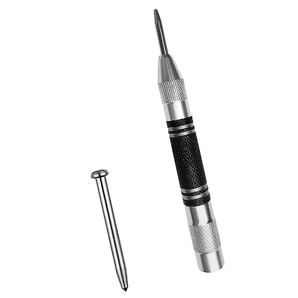 Upgrade Automatic Center Pin Spring Loaded Mark Center Punch Tool Wood Indentation Mark Woodworking