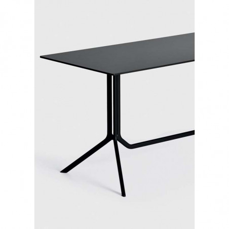 Table haute extérieure Poule KRISTALIA 4 personnes aluminium / fenix