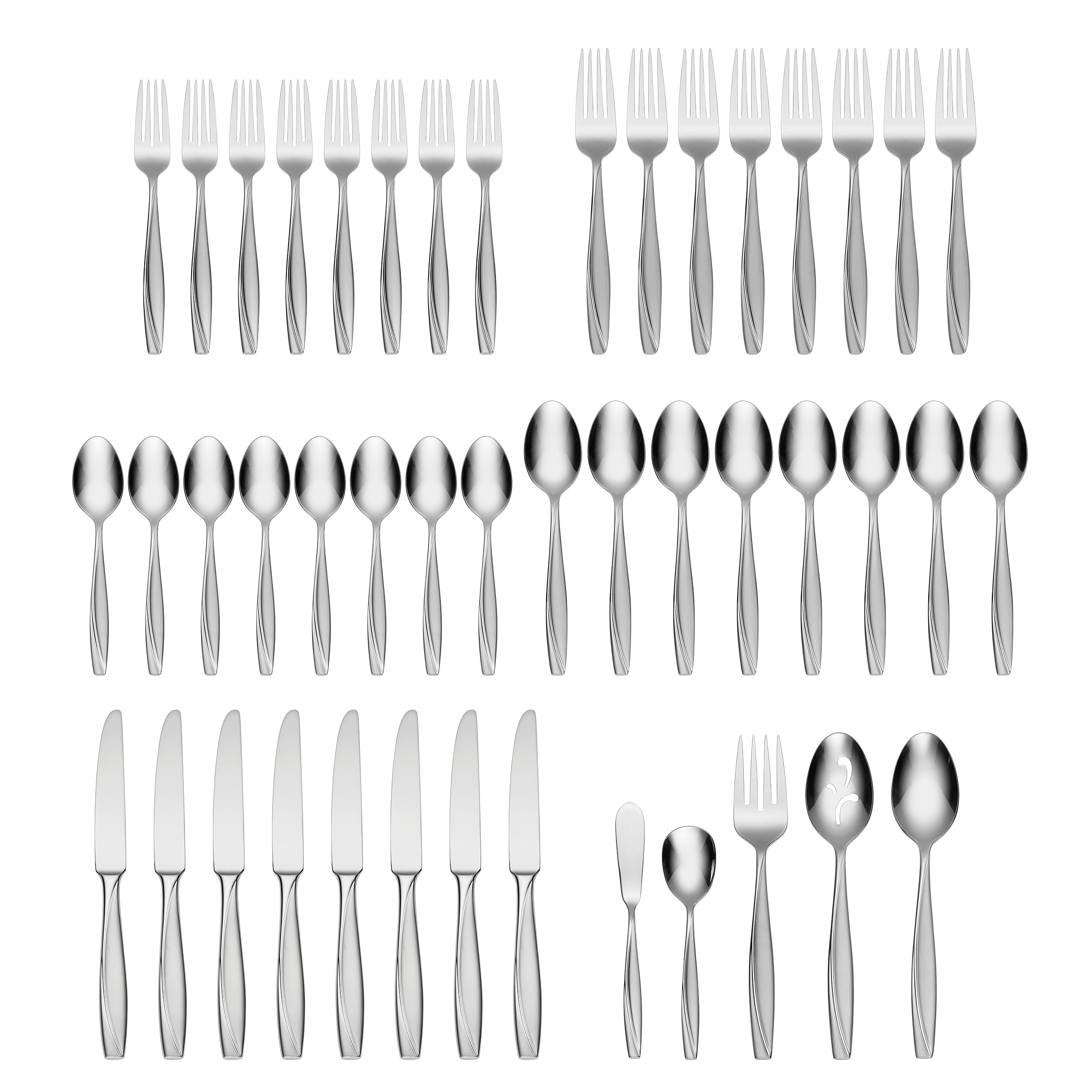 Cleo 45 Piece Everyday Flatware Set