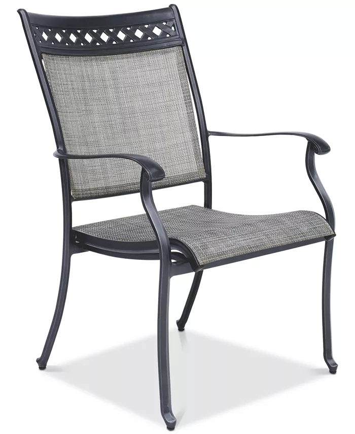 Agio Vintage II Outdoor Cast Aluminum 9-Pc. Dining Set (64 x 64 Table and 8 Sling Dining Chairs)