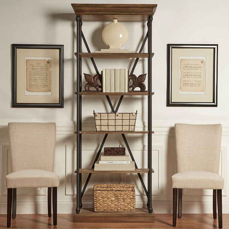 HomeVance a Metal Frame Bookshelf