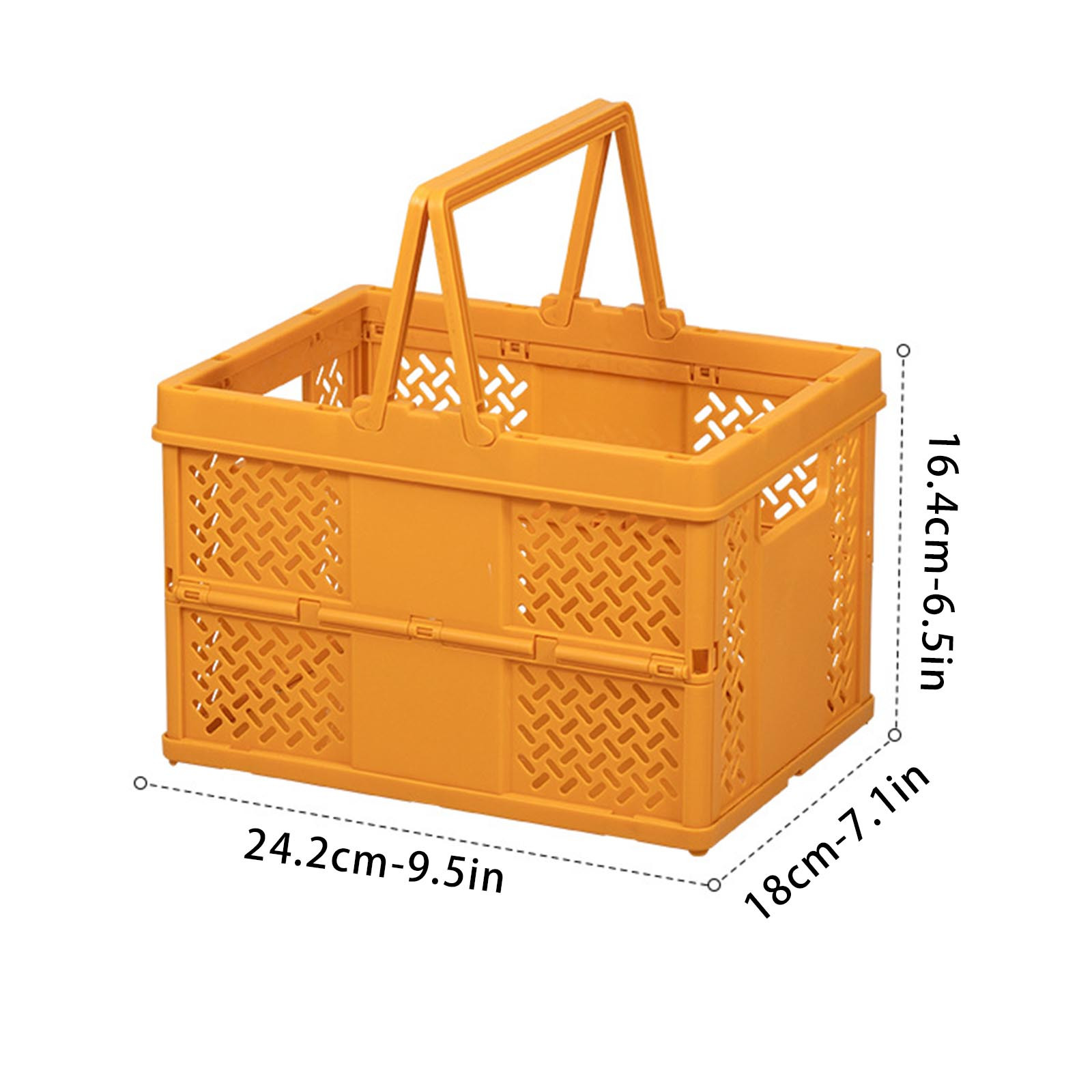 Puntoco Clearance Outdoor Picnic Basket Vegetable Portable Carry Basket Vegetable and Fruit Basket Folding Storage Basket Rollback Orange