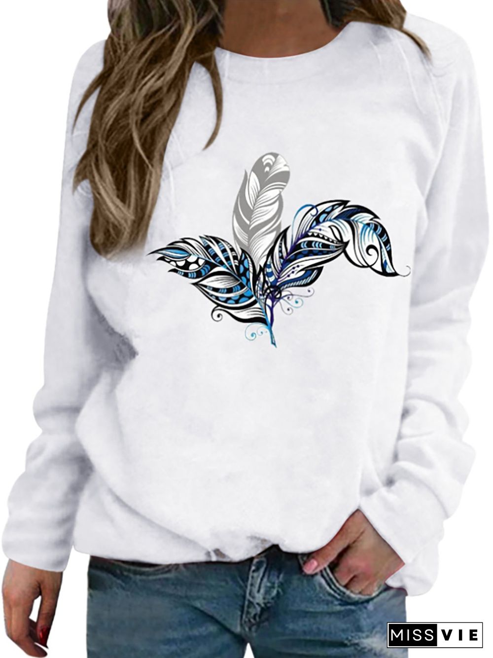 Dragonfly Long Sleeve Shift Vintage Sweatshirts