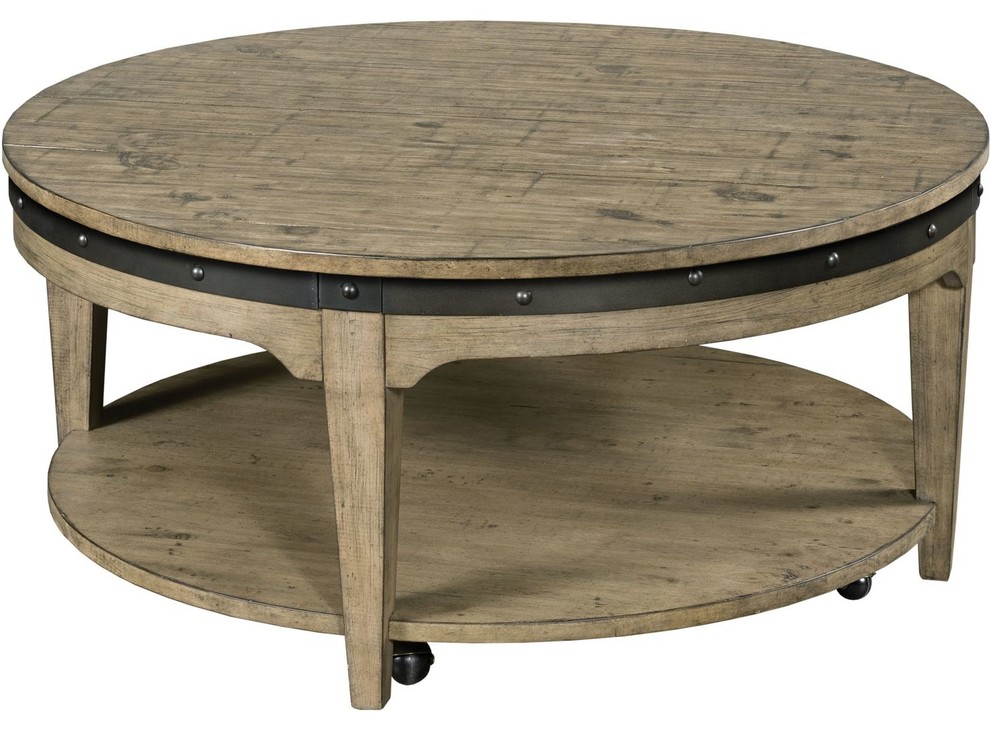 Kincaid Furniture Plank Road Artisans Round Cocktail Table   Farmhouse   Coffee Tables   by Unlimited Furniture Group  Houzz