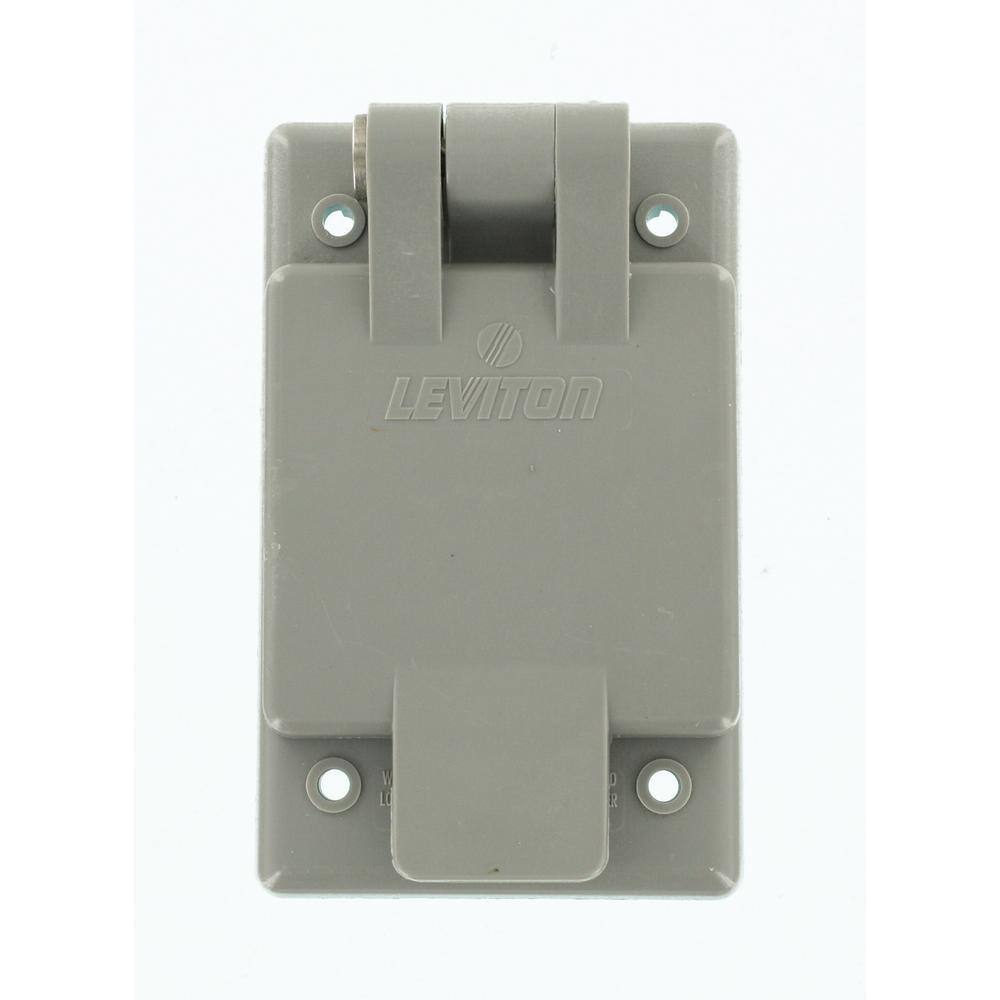 Leviton 20 Amp 125-Volt Straight Blade Grounding Inlet Outlet Gray 15378-CWP