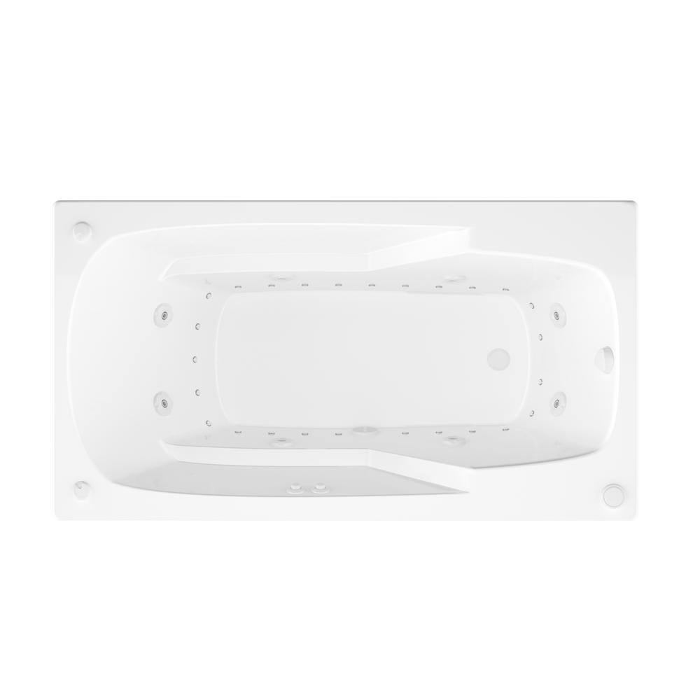 Universal Tubs Coral 5 ft. Rectangular Drop-in Whirlpool and Air Bath Tub in White HD3660EDR