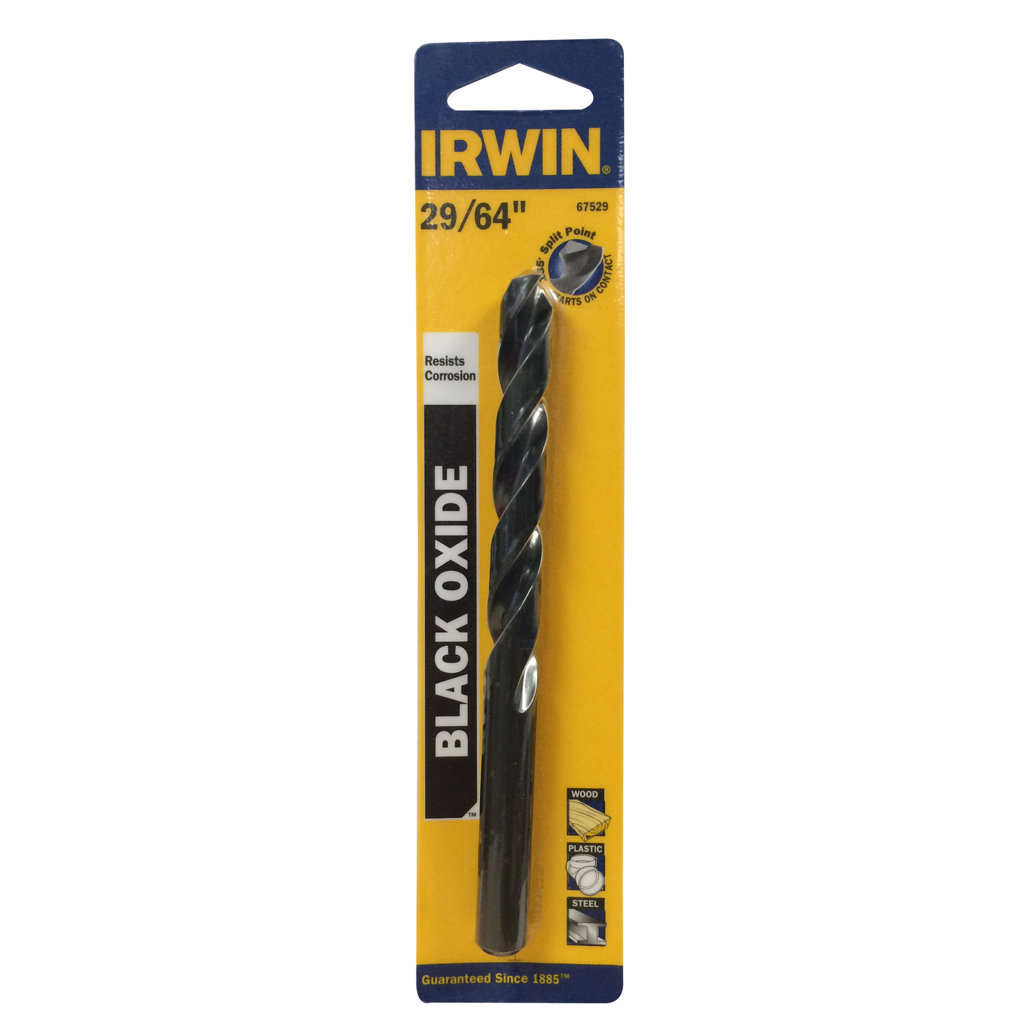 Irwin 29/64 in. X 5-5/8 in. L High Speed Steel Drill Bit 1 pc