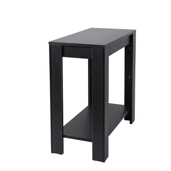 Narrow End Table with Shelf