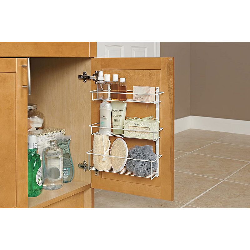 ClosetMaid Adjustable 3 Shelf Spice Rack Organizer for Cabinet/Wall Mount， White