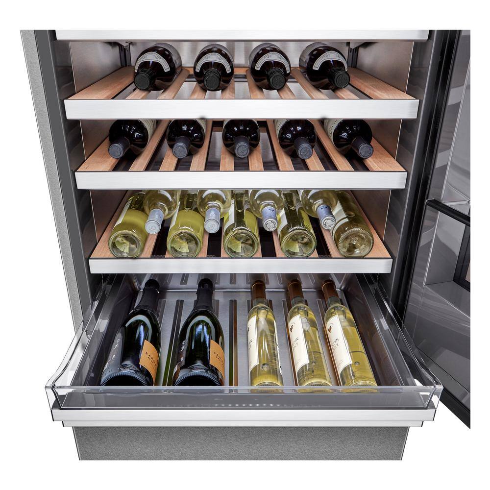 LG SIGNATURE 65-Bottle Freestanding Wine Cellar Smart Beverage Cooler with InstaView  Auto-Open Door Counter Depth URETC1408N