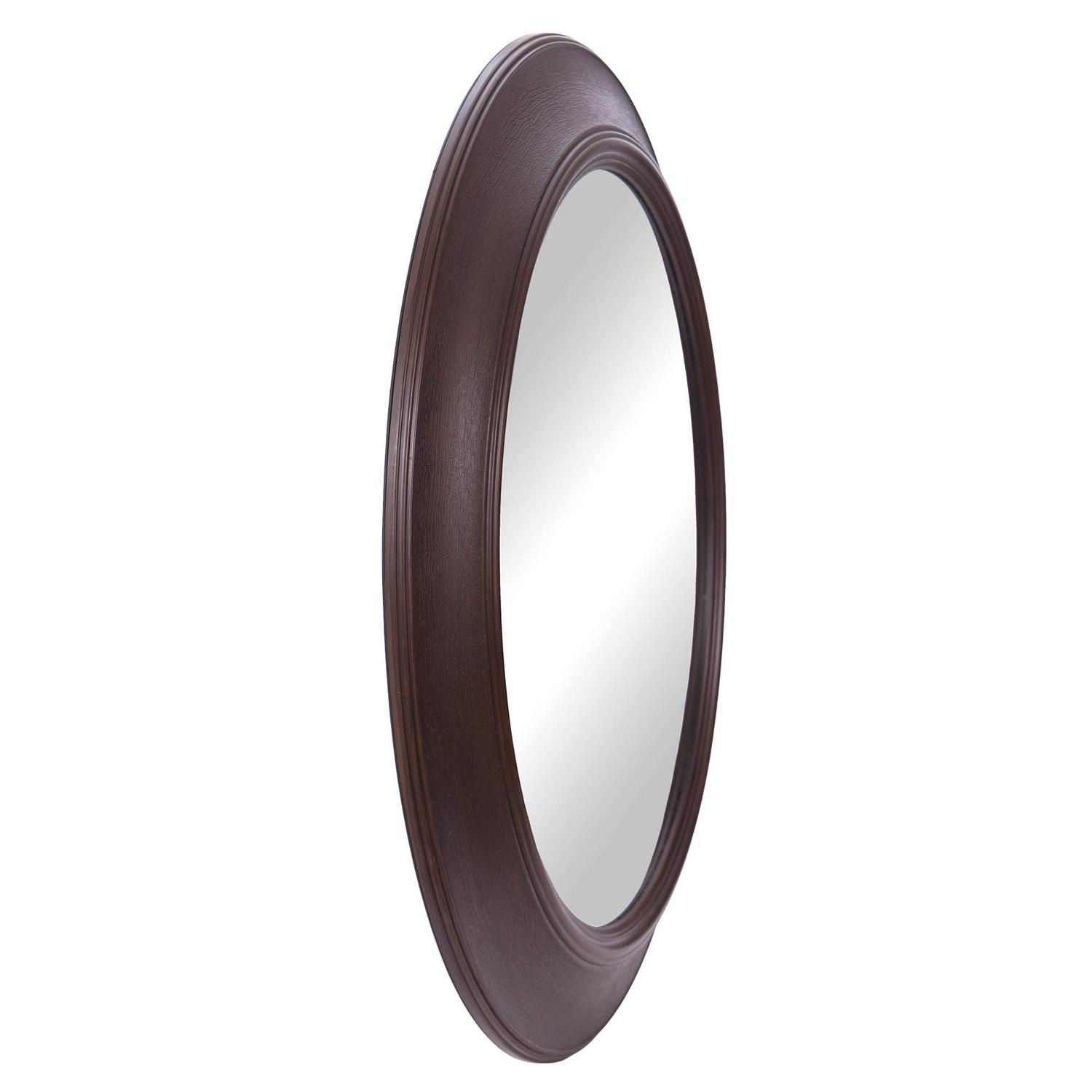 Bronze Woodgrain Round Mirror 30 x30  by Patton Wall Decor  Crowdfused