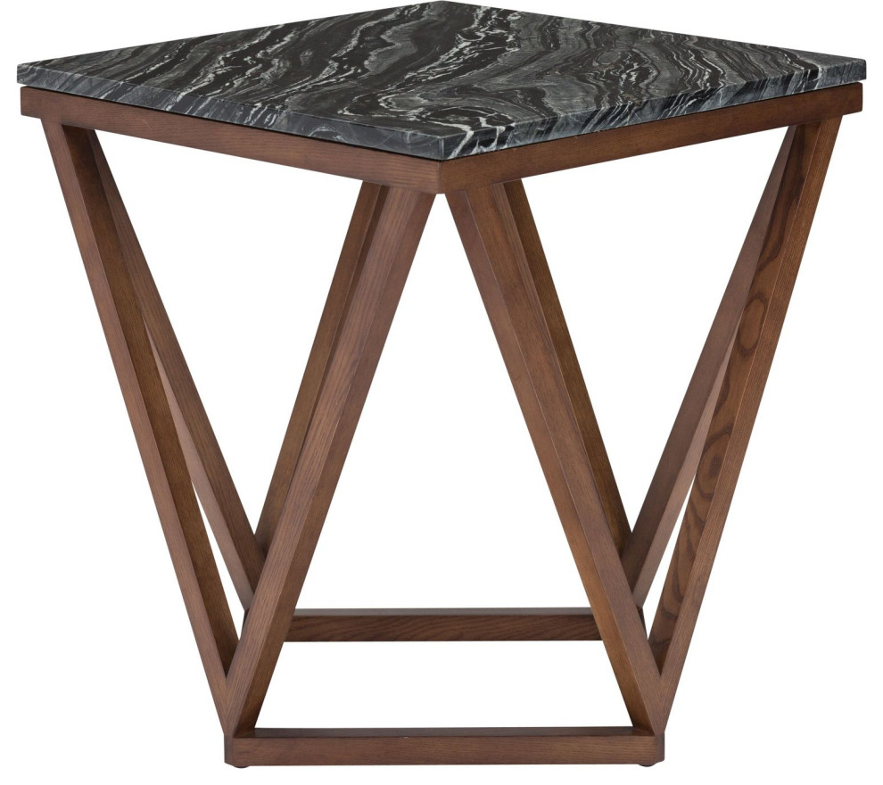 Nuevo Furniture Jasmine Side Table  Brown Base   Transitional   Side Tables And End Tables   by Unlimited Furniture Group  Houzz