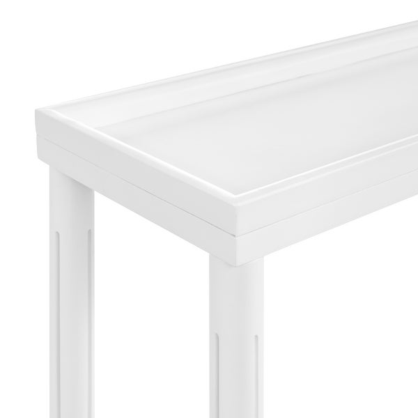 NewRidge Home Goods Harrison Narrow Side Table， White， Set of 2